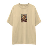Napoleon Crossing the Alps Oversize Tişört – Krem