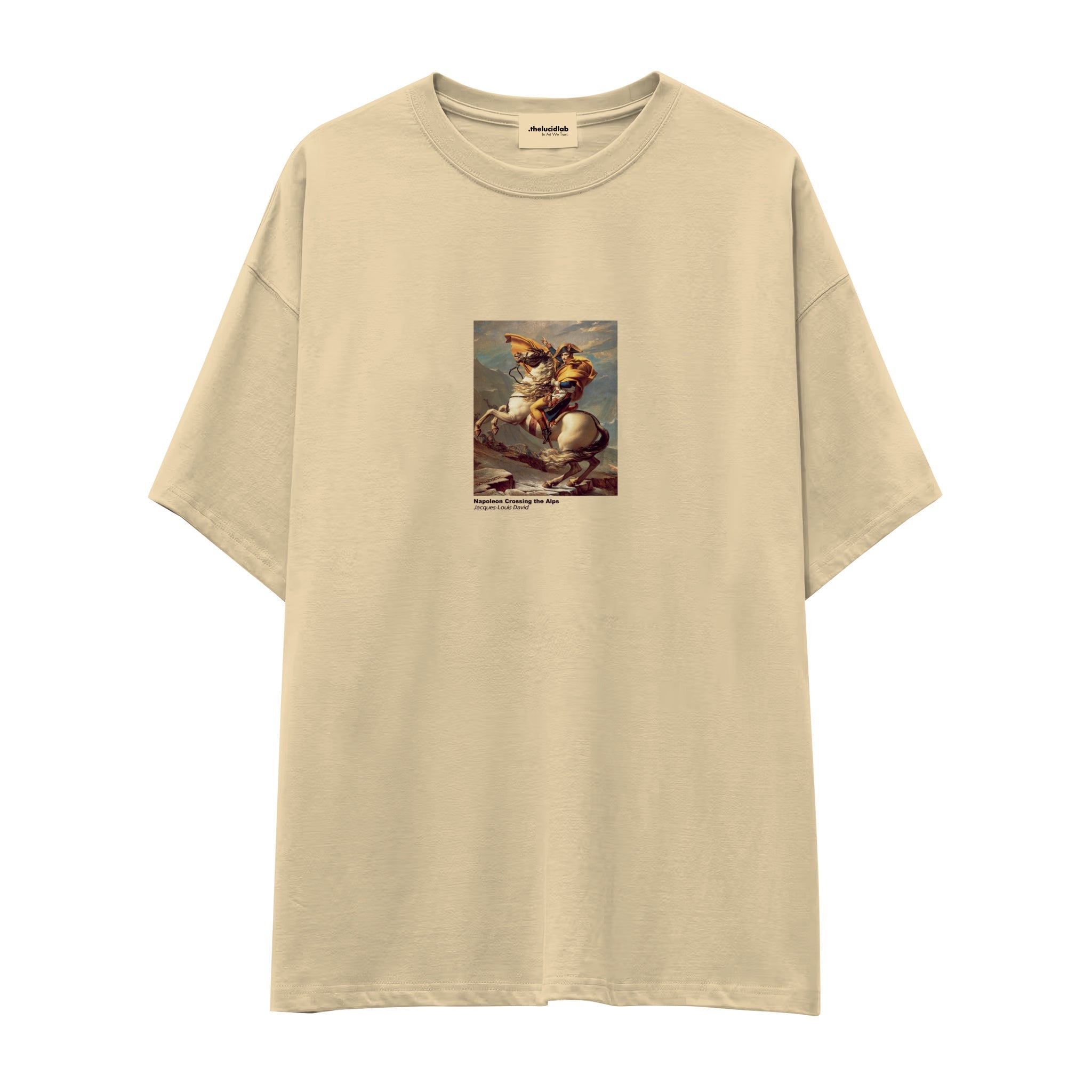 Napoleon Crossing the Alps Oversize Tişört – Krem