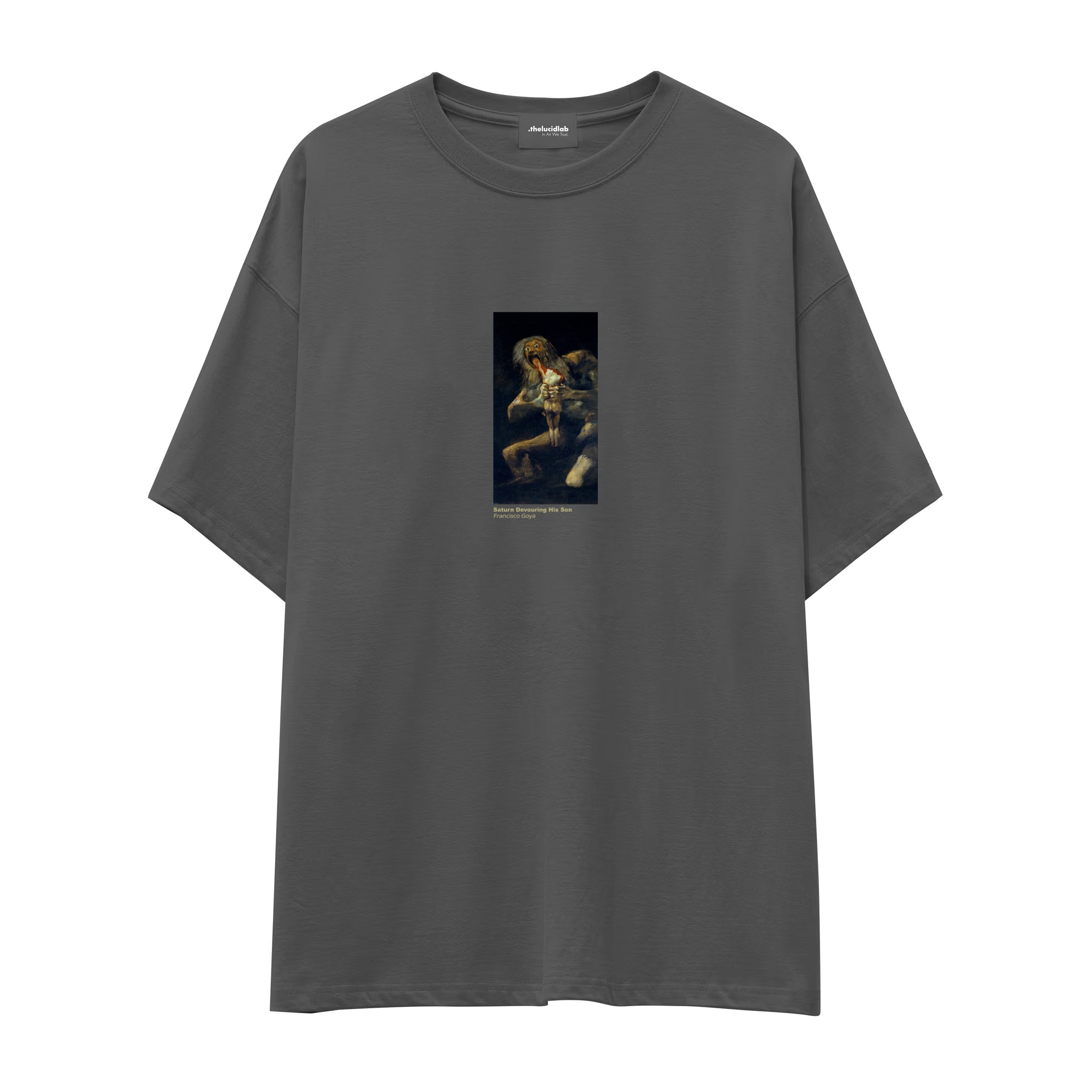 Saturn Devouring His Son Oversize Tişört – Antrasit