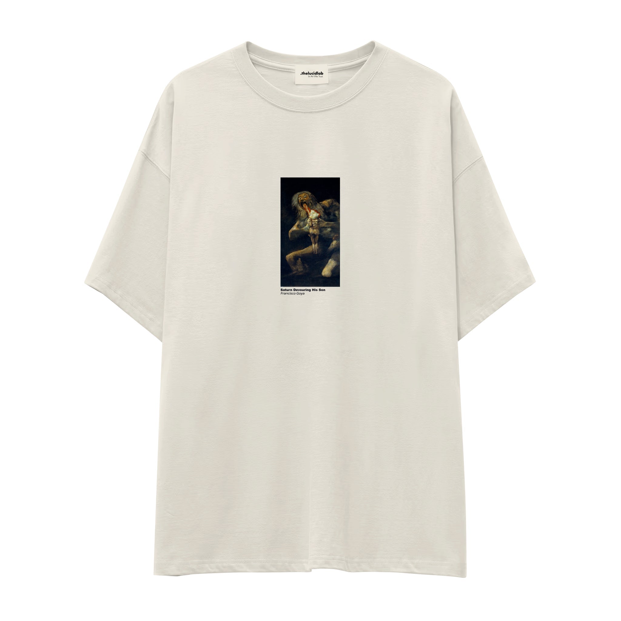 Saturn Devouring His Son Oversize Tişört – Ekru