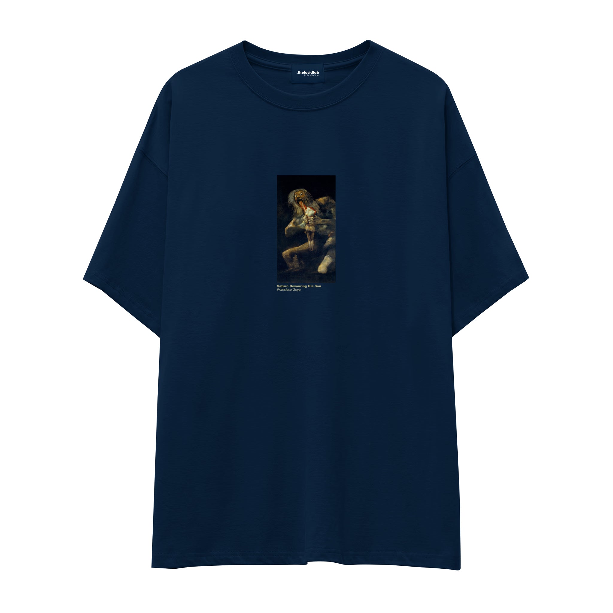 Saturn Devouring His Son Oversize Tişört – Lacivert