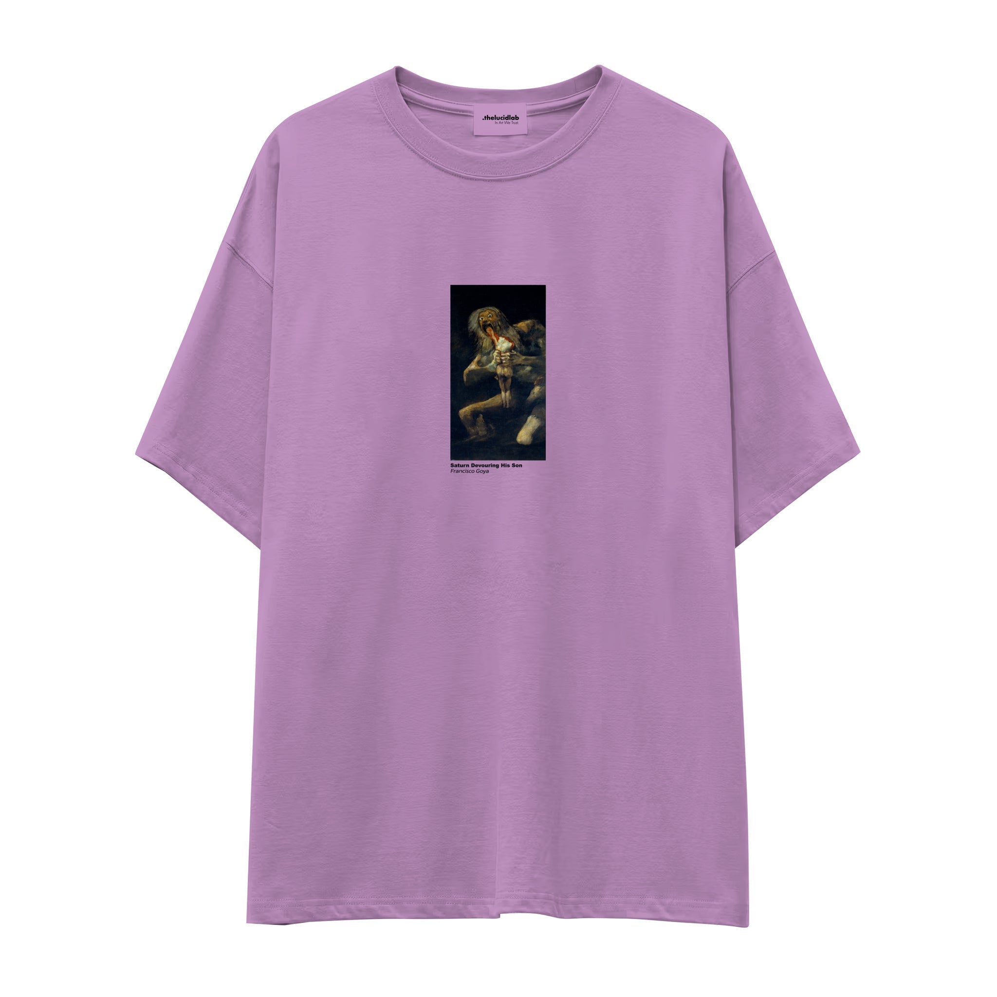 Saturn Devouring His Son Oversize Tişört – Lila