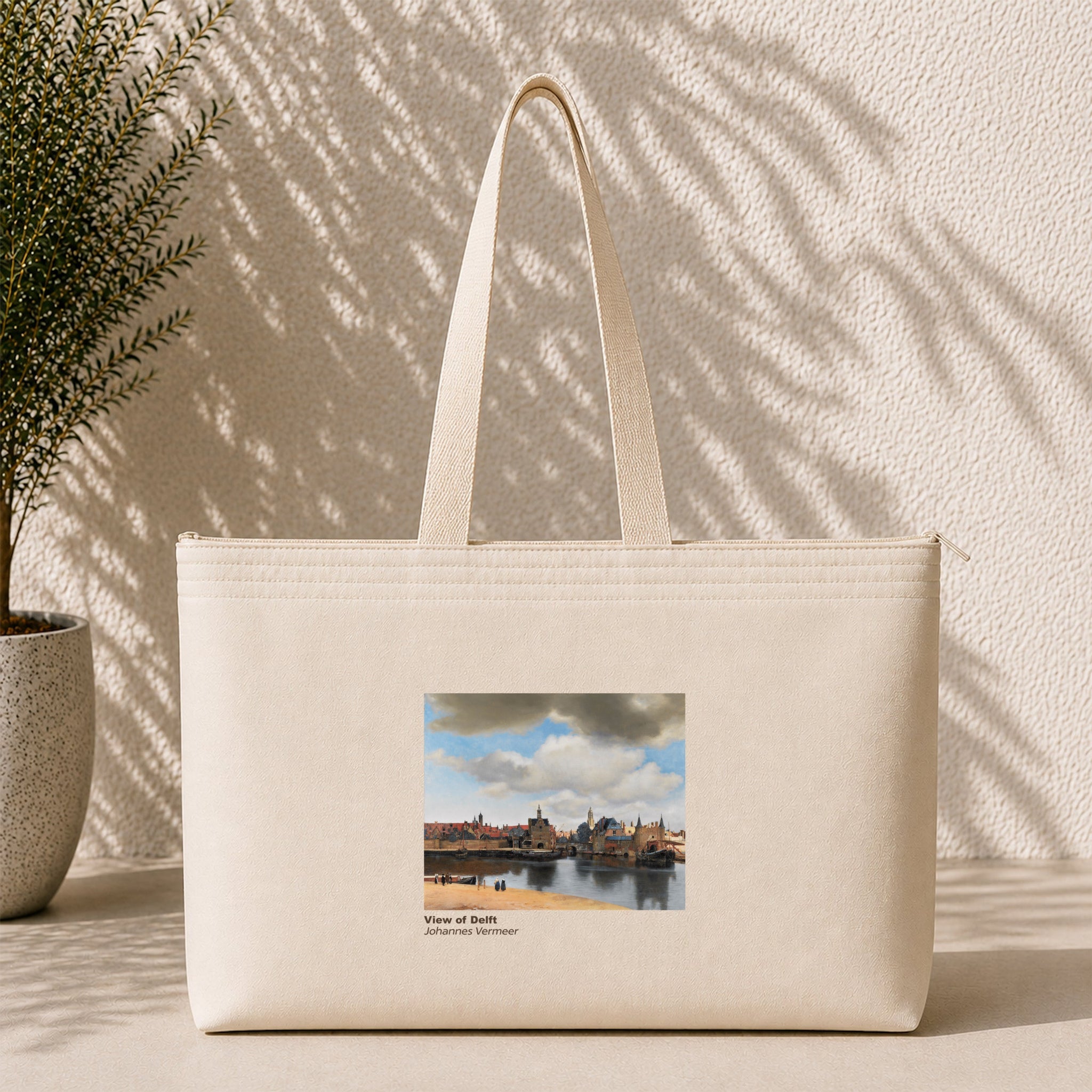 View of Delft Weekend Tote Bag – kanvas çanta ön görünüm