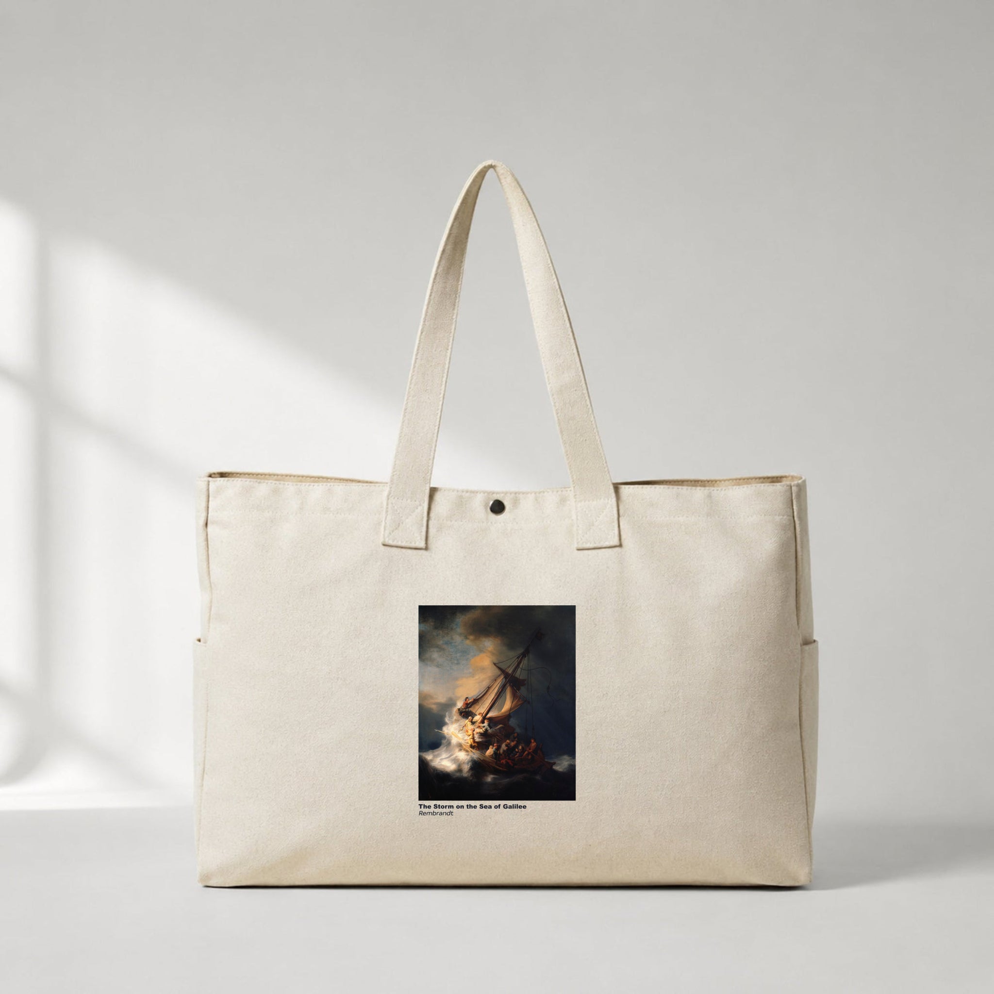 The Storm on the Sea of Galilee Daily Tote Bag – kanvas çanta ön görünüm