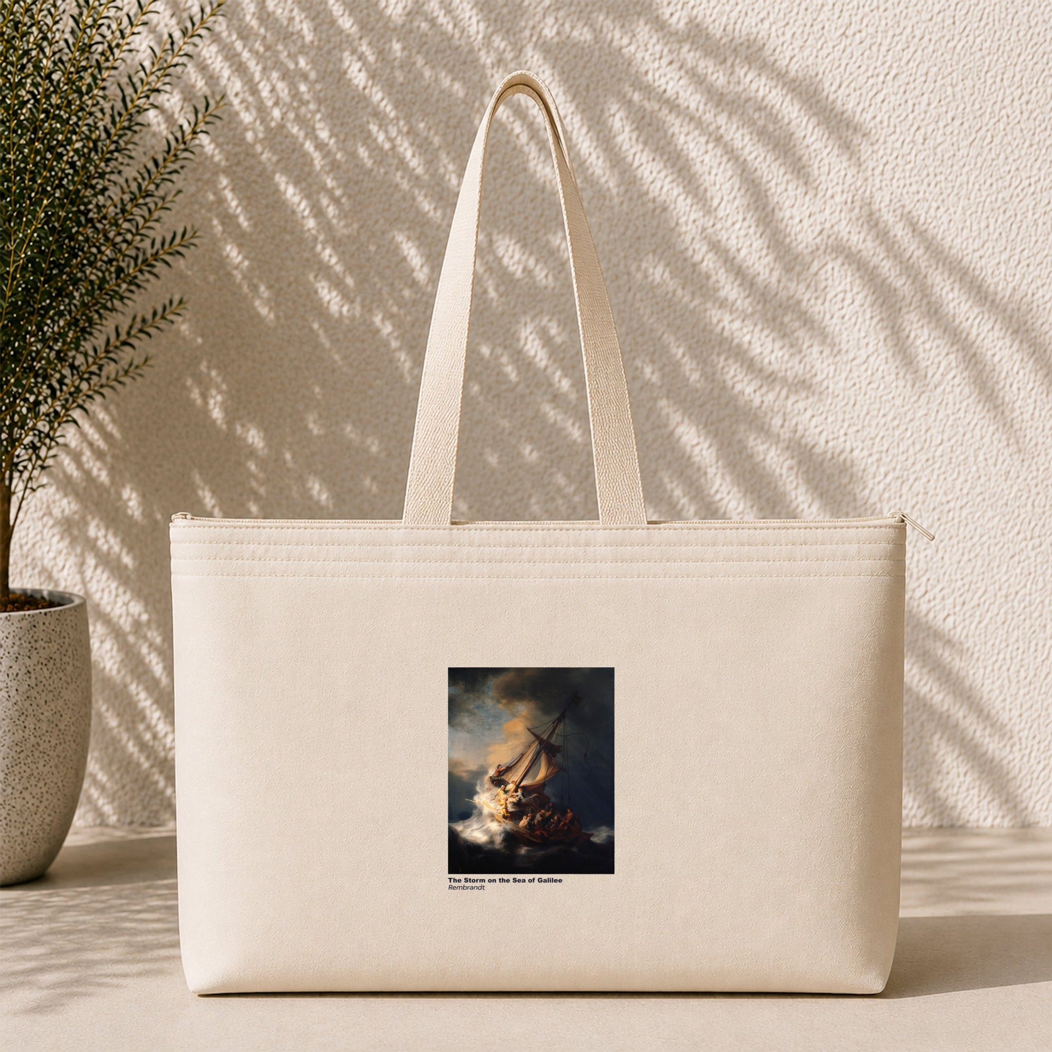 The Storm on the Sea of Galilee Weekend Tote Bag – kanvas çanta ön görünüm
