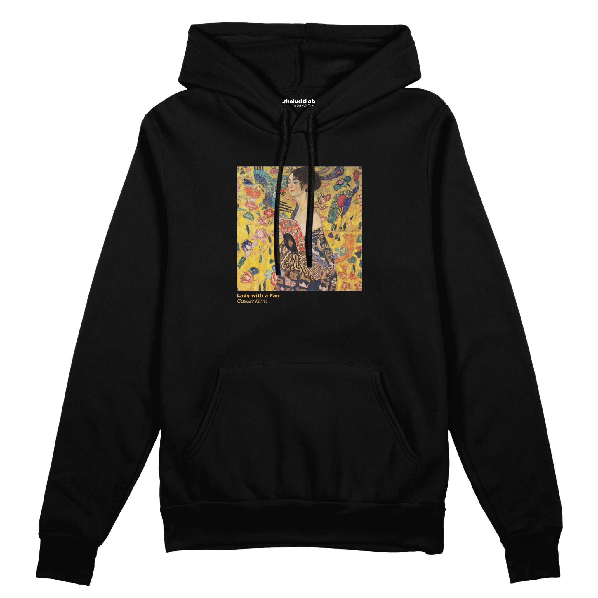Lady with a Fan Oversize Hoodie – Siyah
