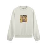 Lady with a Fan Oversize Sweatshirt – Beyaz