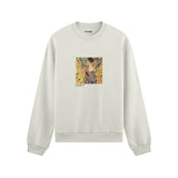 Lady with a Fan Oversize Sweatshirt – Beyaz