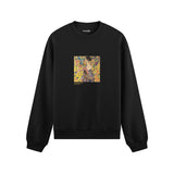 Lady with a Fan Oversize Sweatshirt – Siyah
