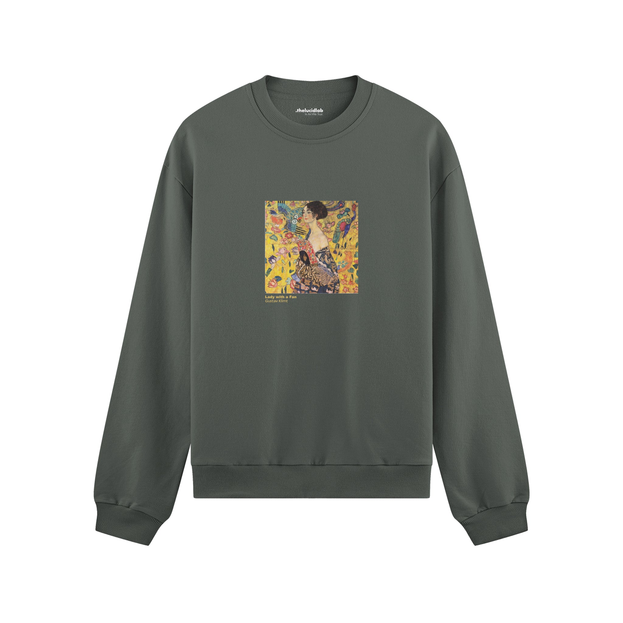 Lady with a Fan Oversize Sweatshirt – Antrasit