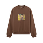 Lady with a Fan Oversize Sweatshirt – Kahverengi