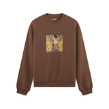Lady with a Fan Oversize Sweatshirt – Kahverengi