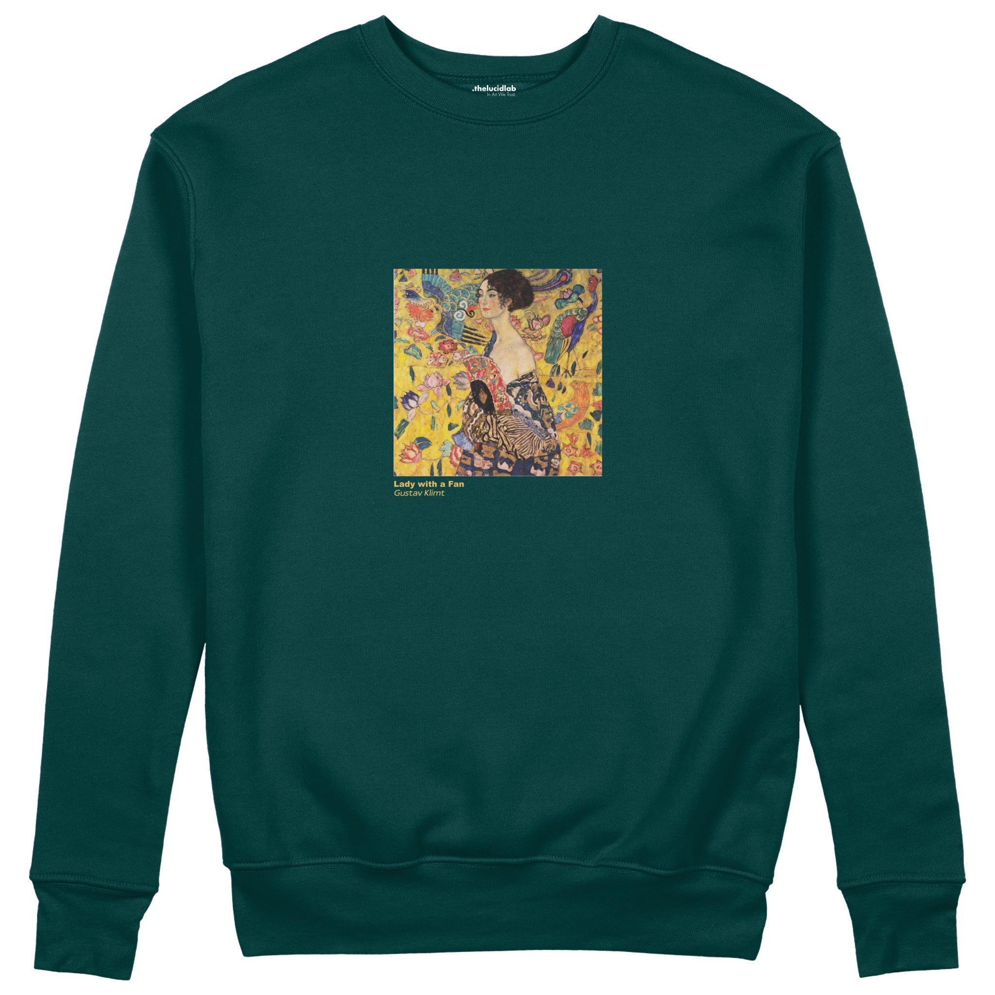 Lady with a Fan Sweatshirt – Koyu Yeşil