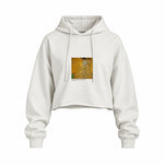 Portrait of Adele Bloch-Bauer I Oversize Crop Hoodie – Beyaz