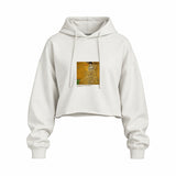 Portrait of Adele Bloch-Bauer I Oversize Crop Hoodie – Beyaz