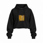 Portrait of Adele Bloch-Bauer I Oversize Crop Hoodie – Siyah
