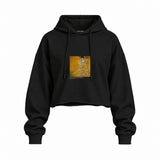 Portrait of Adele Bloch-Bauer I Oversize Crop Hoodie – Siyah