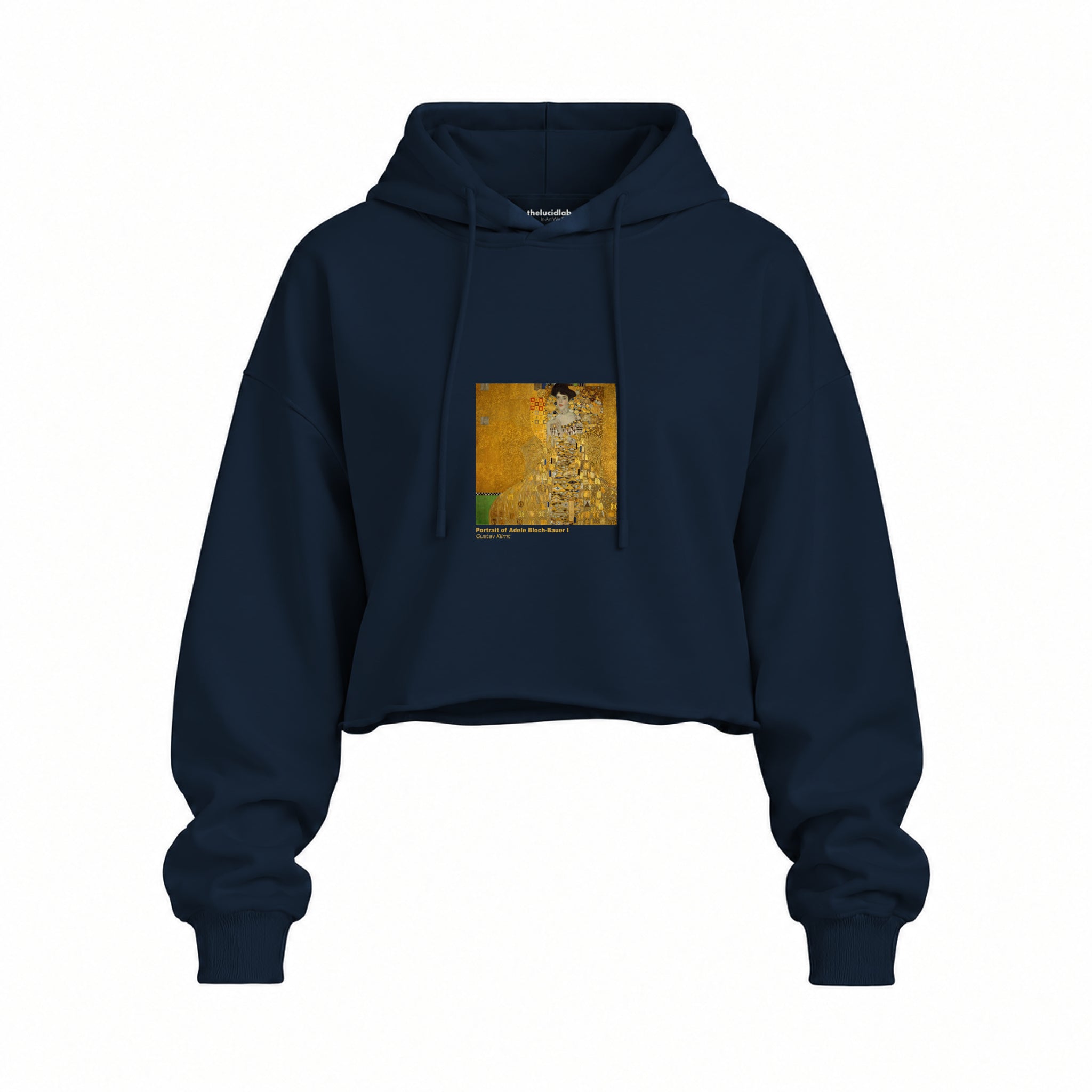 Portrait of Adele Bloch-Bauer I Oversize Crop Hoodie – Lacivert