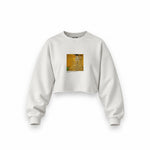 Portrait of Adele Bloch-Bauer I Oversize Crop Sweatshirt – Beyaz
