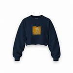 Portrait of Adele Bloch-Bauer I Oversize Crop Sweatshirt – Lacivert