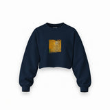 Portrait of Adele Bloch-Bauer I Oversize Crop Sweatshirt – Lacivert