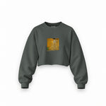 Portrait of Adele Bloch-Bauer I Oversize Crop Sweatshirt – Antrasit