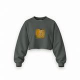 Portrait of Adele Bloch-Bauer I Oversize Crop Sweatshirt – Antrasit