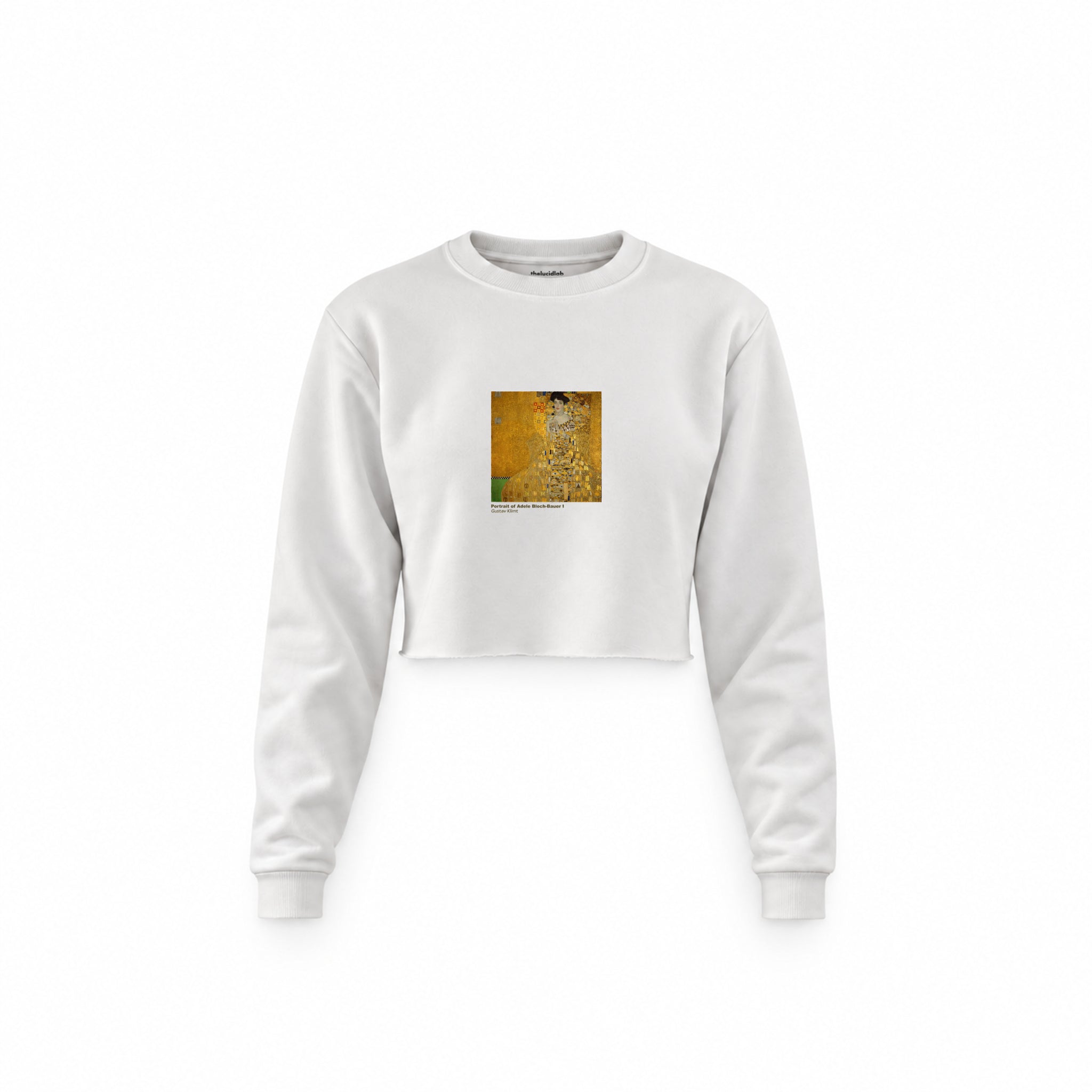 Portrait of Adele Bloch-Bauer I Crop Sweatshirt – Beyaz