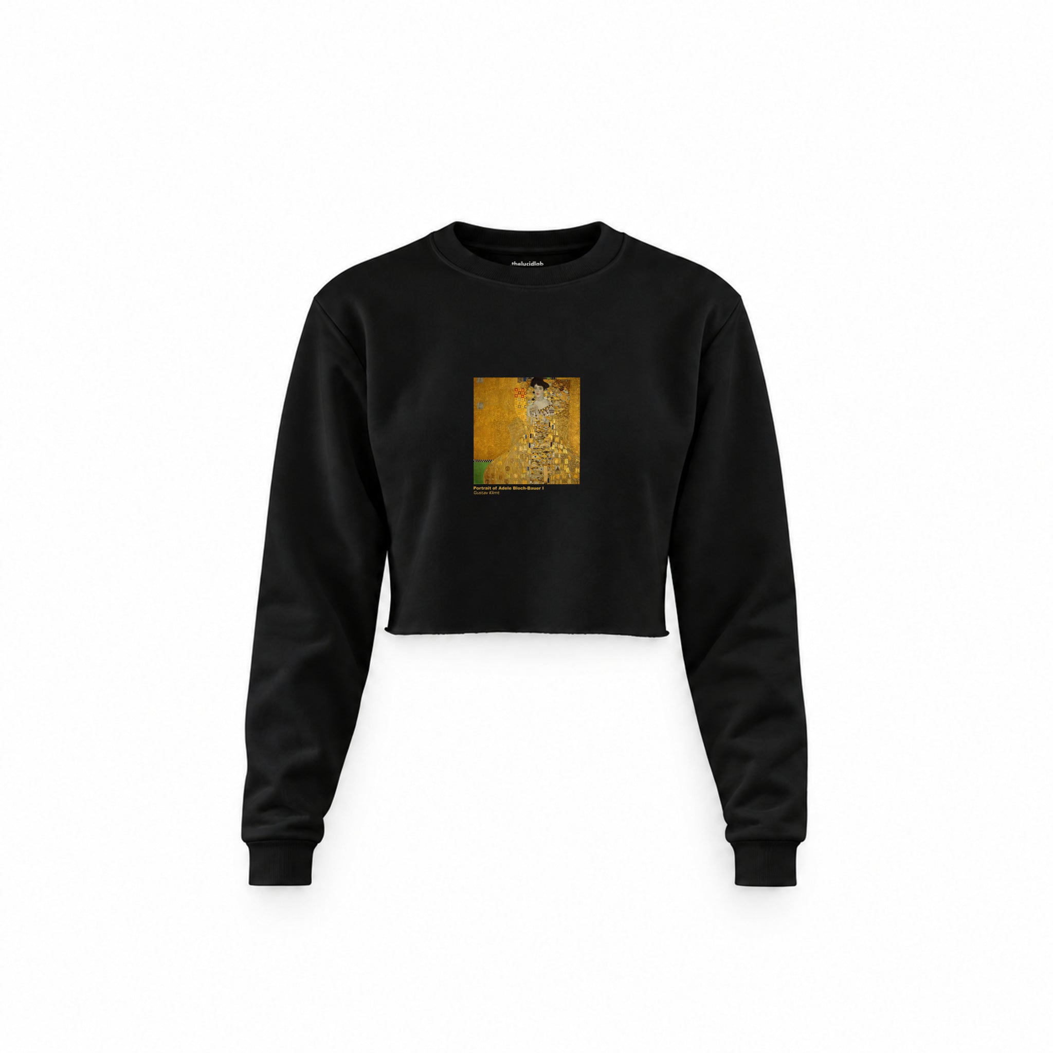 Portrait of Adele Bloch-Bauer I Crop Sweatshirt – Siyah