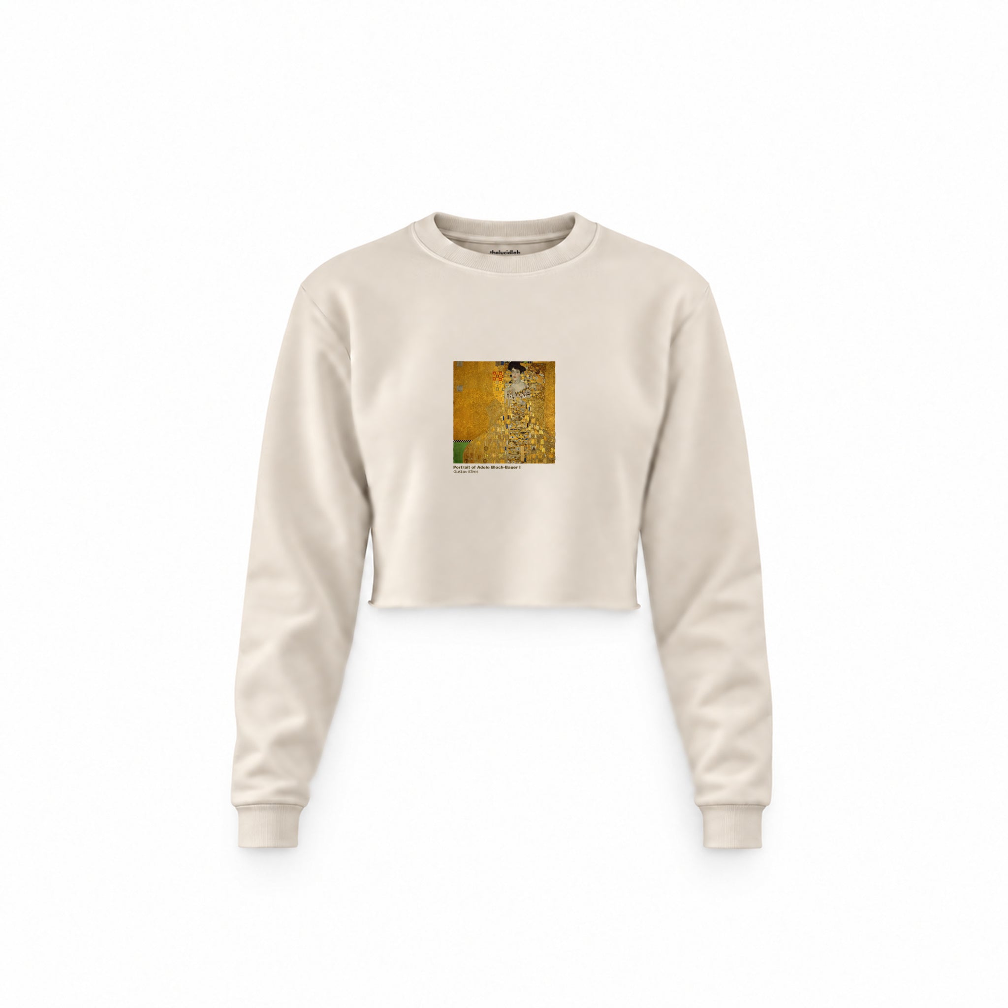 Portrait of Adele Bloch-Bauer I Crop Sweatshirt – Krem
