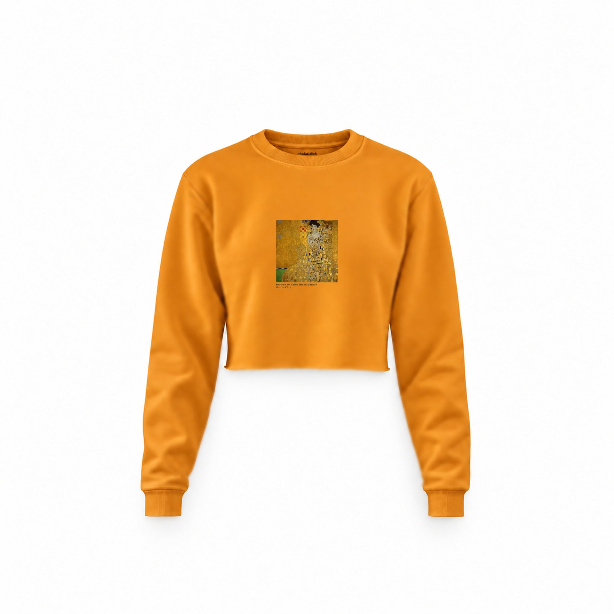Portrait of Adele Bloch-Bauer I Crop Sweatshirt – Turuncu