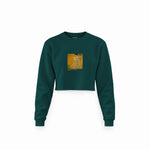 Portrait of Adele Bloch-Bauer I Crop Sweatshirt – Koyu Yeşil