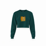 Portrait of Adele Bloch-Bauer I Crop Sweatshirt – Koyu Yeşil
