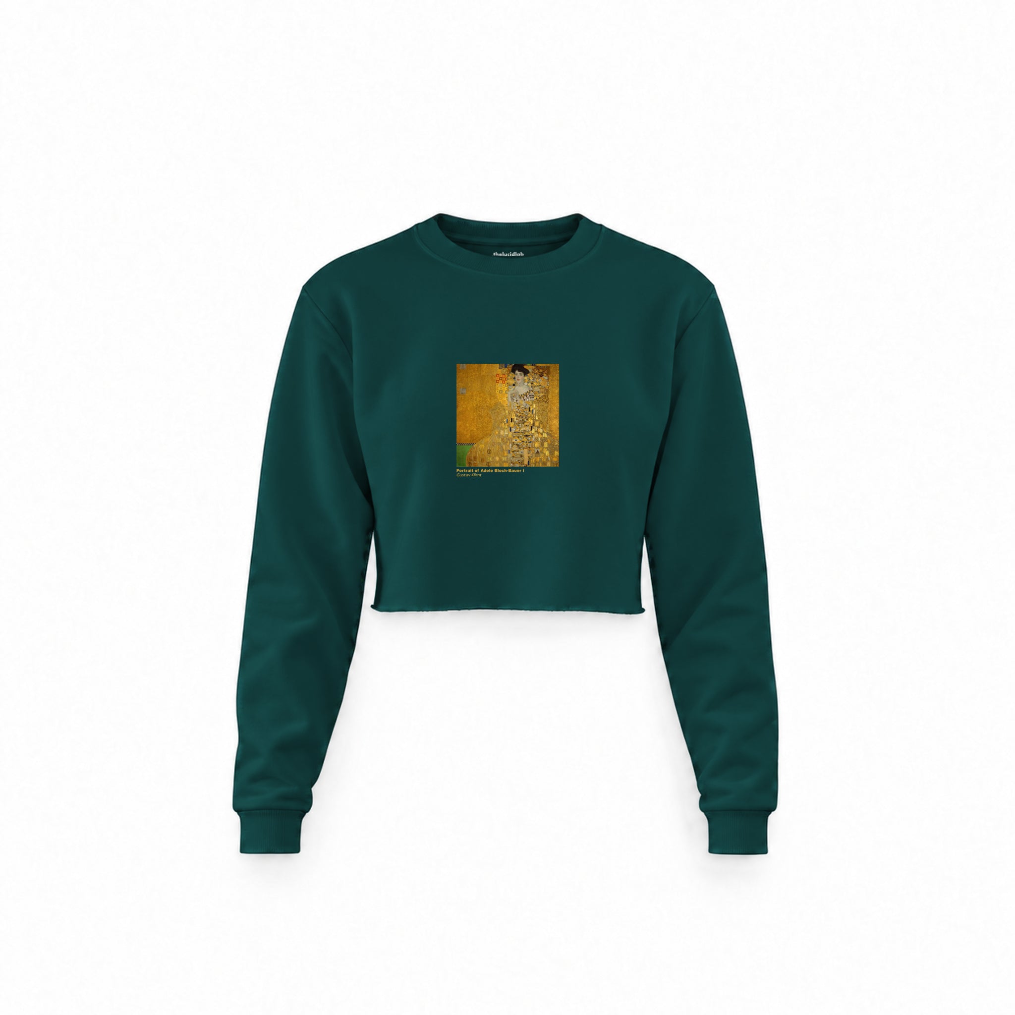 Portrait of Adele Bloch-Bauer I Crop Sweatshirt – Koyu Yeşil