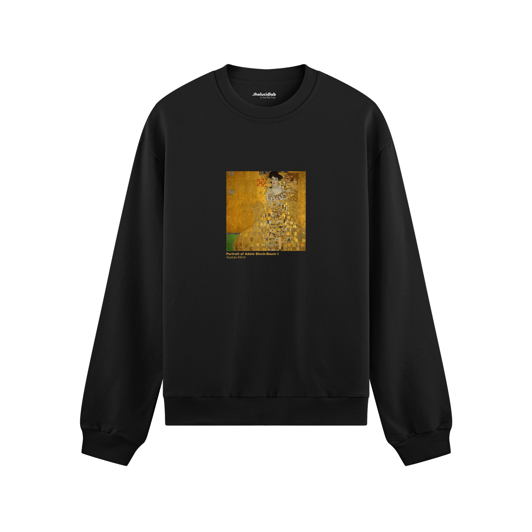 Portrait of Adele Bloch-Bauer I Oversize Sweatshirt – Siyah