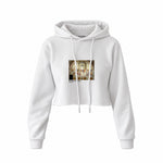 The School of Athens Crop Hoodie – Beyaz