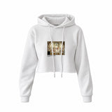 The School of Athens Crop Hoodie – Beyaz