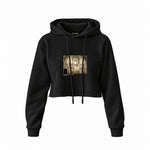 The School of Athens Crop Hoodie – Siyah