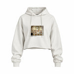 The School of Athens Oversize Crop Hoodie – Beyaz