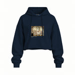 The School of Athens Oversize Crop Hoodie – Lacivert