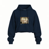 The School of Athens Oversize Crop Hoodie – Lacivert