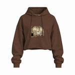 The School of Athens Oversize Crop Hoodie – Kahverengi