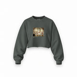 The School of Athens Oversize Crop Sweatshirt – Antrasit