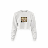 The School of Athens Crop Sweatshirt – Beyaz