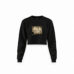 The School of Athens Crop Sweatshirt – Siyah