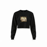 The School of Athens Crop Sweatshirt – Siyah