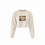 The School of Athens Crop Sweatshirt – Krem