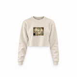 The School of Athens Crop Sweatshirt – Krem