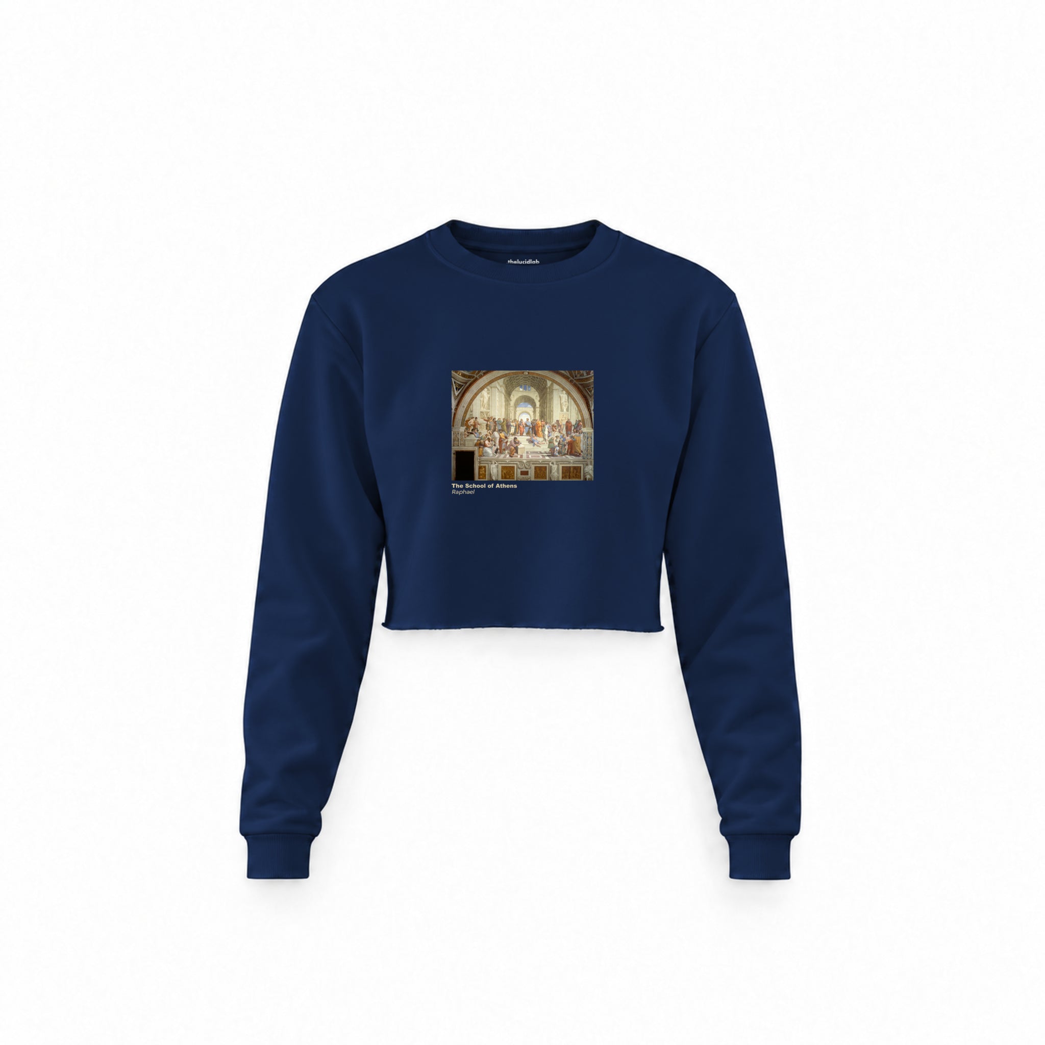 The School of Athens Crop Sweatshirt – Lacivert