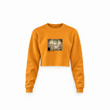 The School of Athens Crop Sweatshirt – Turuncu